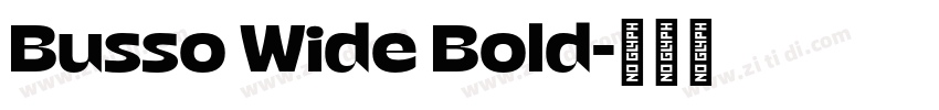 Busso Wide Bold字体转换